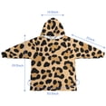 thumbnail image 7 of Beige and Black Of Leopard Print Blanket Hoodies for Kids 6-13YR Oversize Wearable Blanket Hoodies for Boys Girls Teens, 7 of 7