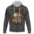thumbnail image 1 of Sudadera con capucha y cremallera para hombre y mujer, con estampado 3D de flores, estilo harajuku, hip hop, 2024, 1 of 6