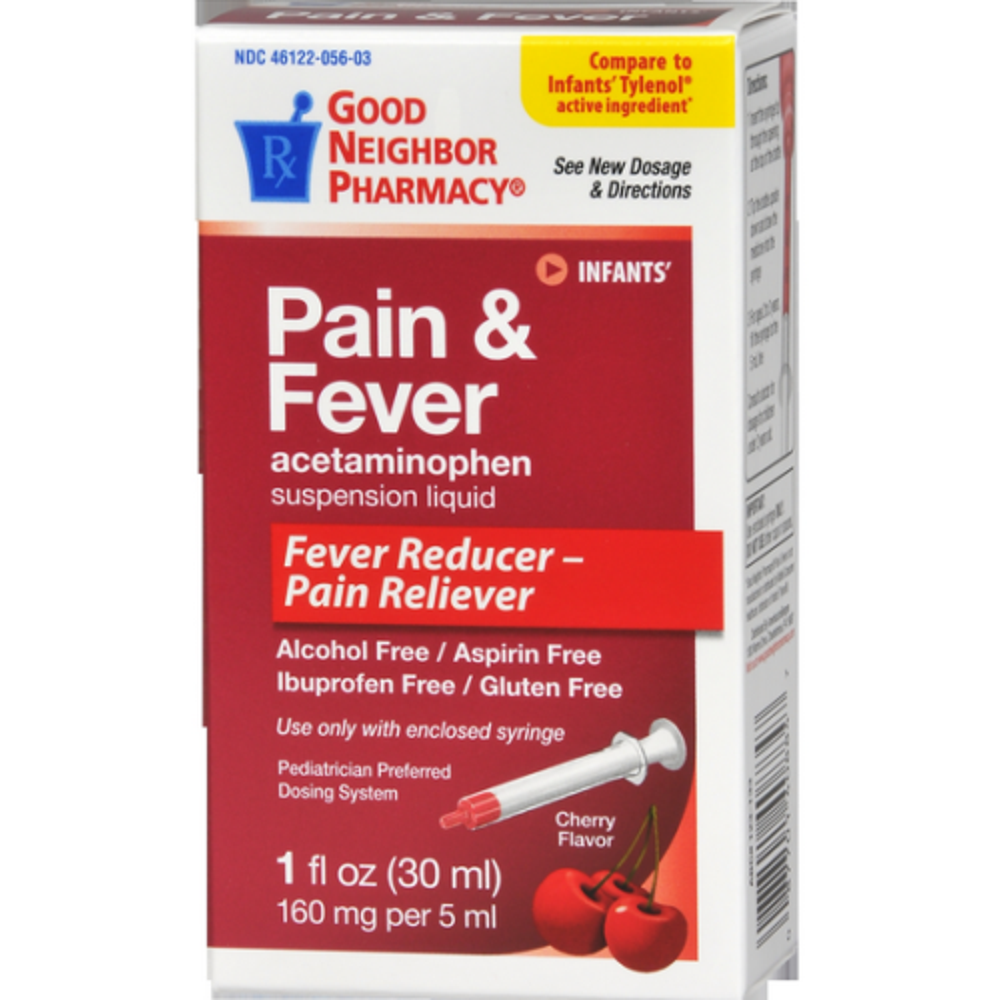 GNP Infants Pain and Fever Drops Acetaminophen Oral suspension Cherry 1