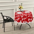 thumbnail image 7 of SKYSONIC XOXO Pattern Round Tablecloth 60inch Indoor Wrinkle Free, Valentine Red Heart Circular Lace Table Cover Washable for Kitchen Dining Decor, 7 of 7