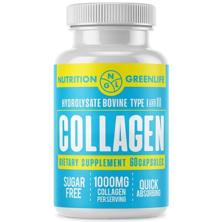 NGL Collagen Capsules | Hair, Skin, and Nail Health | Pure Hydrolyzed Collagen | 120mg of Antioxidant Vitamin C