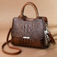 thumbnail image 5 of Bolso de mano para mujer con diseño de patrón de cocodrilo retro 2024 nuevo bolso bandolera de un solo hombro con bolso tipo cubo de gran capacidad, 5 of 5