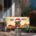 thumbnail image 3 of Merry Christmas Santa Pug Scarf Twinkling Lights Xmas Holiday Landscape Wood Sign Dog Lover Gifts Hanging Wall Home Decor - 00022, 3 of 5