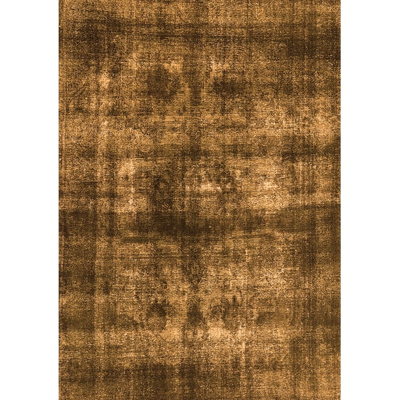 Ahgly Company Indoor Rectangle Oriental Orange Industrial Area Rugs, 6' x 9'
