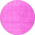 thumbnail image 1 of Ahgly Company Indoor Round Abstract Pink Modern Area Rugs, 6' Round, 1 of 4
