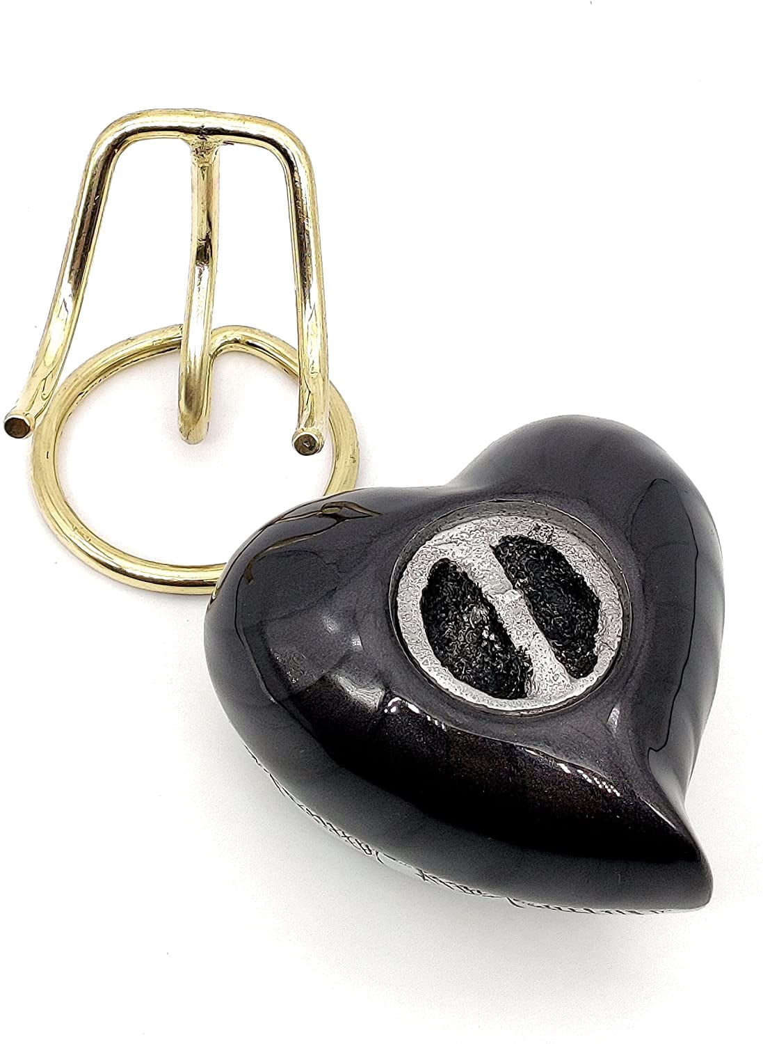 5MOONSUN5's Handcrafted Heart Urn Keepsake Cremation Urn for Human pet Ashes Engraved Urn Heart Shaped - Perfect for Adults & Infants Honor Your Loved One. Comes with Brass Stand & Premium Box