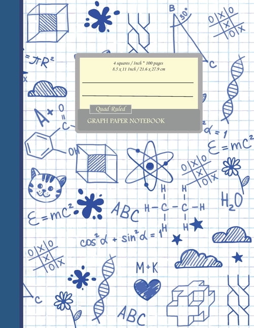 Graph Paper Notebook Quad Ruled 5 squares per inch Math and Science