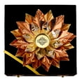 thumbnail image 3 of Indian Art Villa Exquisite Diya - Silver & Gold Copper Plated, Lotus Design, 7.6" Width, Black Gift Box, 3 of 5