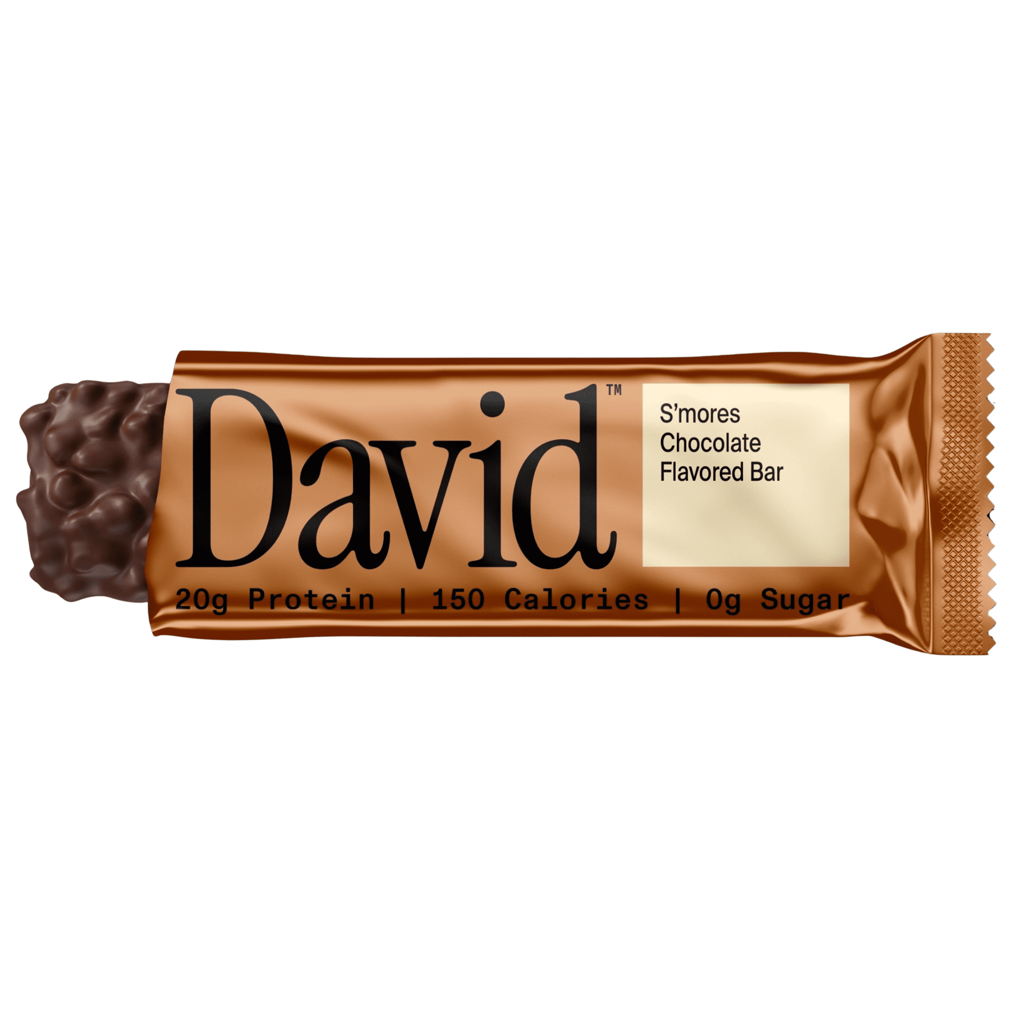 David Bronze High Protein Bars, S'mores Chocolate Crunch, 20g Protein, 12 Count
