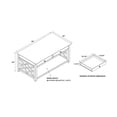 thumbnail image 6 of Linon Whitley Antique White Coffee Table, 6 of 18