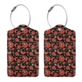 thumbnail image 3 of Naloa Paisley 5 Luggage Tag for Suitcase Leather Baggage Tag with Stainless Steel Loop Privacy Cover for Women Men Girls-2 PCS, 3 of 5
