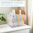 thumbnail image 2 of Gift Bag Storage Organizer:Acrylic reusable grocery bag organizer bag, Adjustable Shelf Divider Bag Organizer for Small Closet Upgraded to four partitions for more convenient storage, 2 of 7