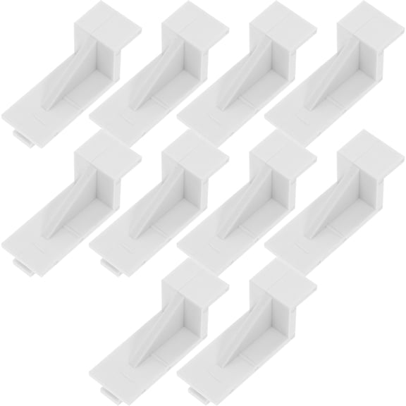 WRITWAA Easy Install White Plastic Shelf Clips for Home Refrigerators