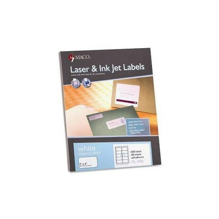 maco tag label shipping labels 2x4 1000 bx white 2x4 shipping labels