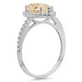 thumbnail image 2 of 2.38 ct Pear Cut Natural Morganite with Simulated Diamond Halo Accents 14K White Gold Womens Engagement Ring, 2 of 5