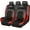 Black and Red, variant on Leather Seat Covers, Automotive Sport Car Seat Cover Super 5mm Composite Sponge Inside, Airbag Compatible Universal Fits Most Cars, SUVs, Trucks and Vans (Full Set,Black & Gray)