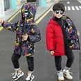 thumbnail image 1 of Abrigo acolchado de invierno para niños de SpiderMan de Disney, nueva ropa para niños, chaqueta larga para niños, ropa de moda, abrigo grueso para niños de 110cm (2-4 años) Gao Jinjia LED, 1 of 1