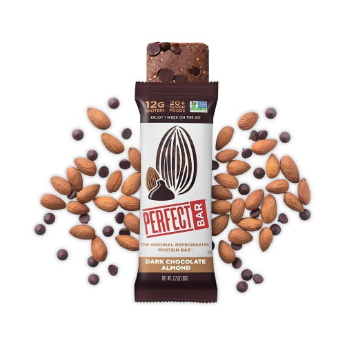 Refrigerated Protein Bar, Dark Chocolate Almond, 2.2 oz Bar, 16/Carton, Ships in 1-3 Business Days Refrigerated Protein Bar, Dark Chocolate Almond, 2.2 oz Bar, 16/Carton, Ships in 1-3 Business Days