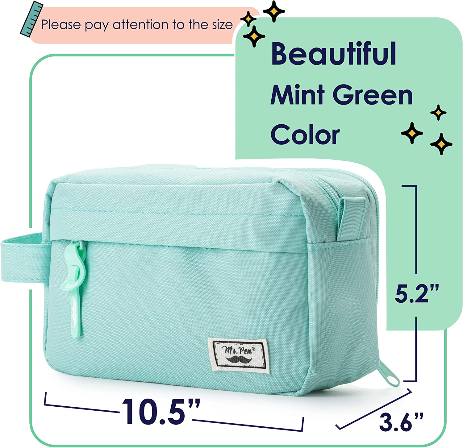Mr. Pen Large Capacity Pencil Case, Mint Green photo 5