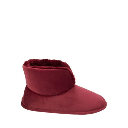 UPC 039161712675 product image for Dearfoams Printed Velour Bootie Slippers with Memory Foam (Women's) | upcitemdb.com
