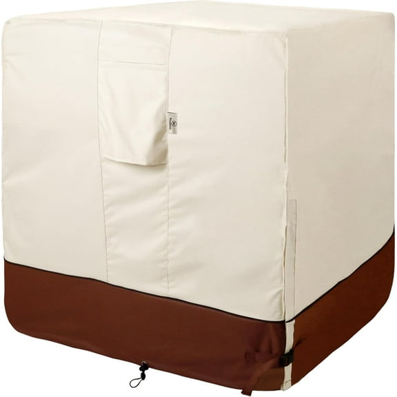 Outdoor Sectional Cover V-Shaped Garden Patio Furniture Covers Waterproof Rip-Stop Anti-UV 600D Outdoor Couch Sofa Cover with 3 Air Vents, 110"(110''L) x 33.5''D x 31''H, Beige & Light Green