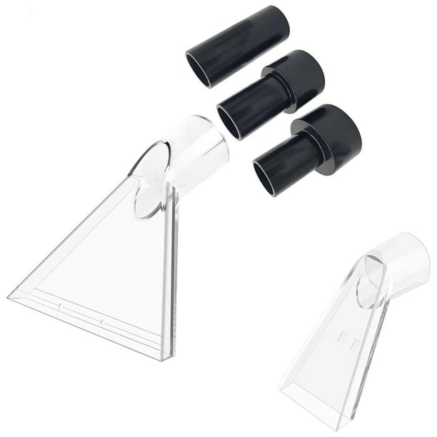 Accesorio Transparente para Aspiradora de Alfombras con Adaptadores de 2-1/2 Pulgadas, 1-7/8 Pulgadas y 1-1/4 Pulgadas. Boquilla para Limpieza de Alfombras y Sofás.