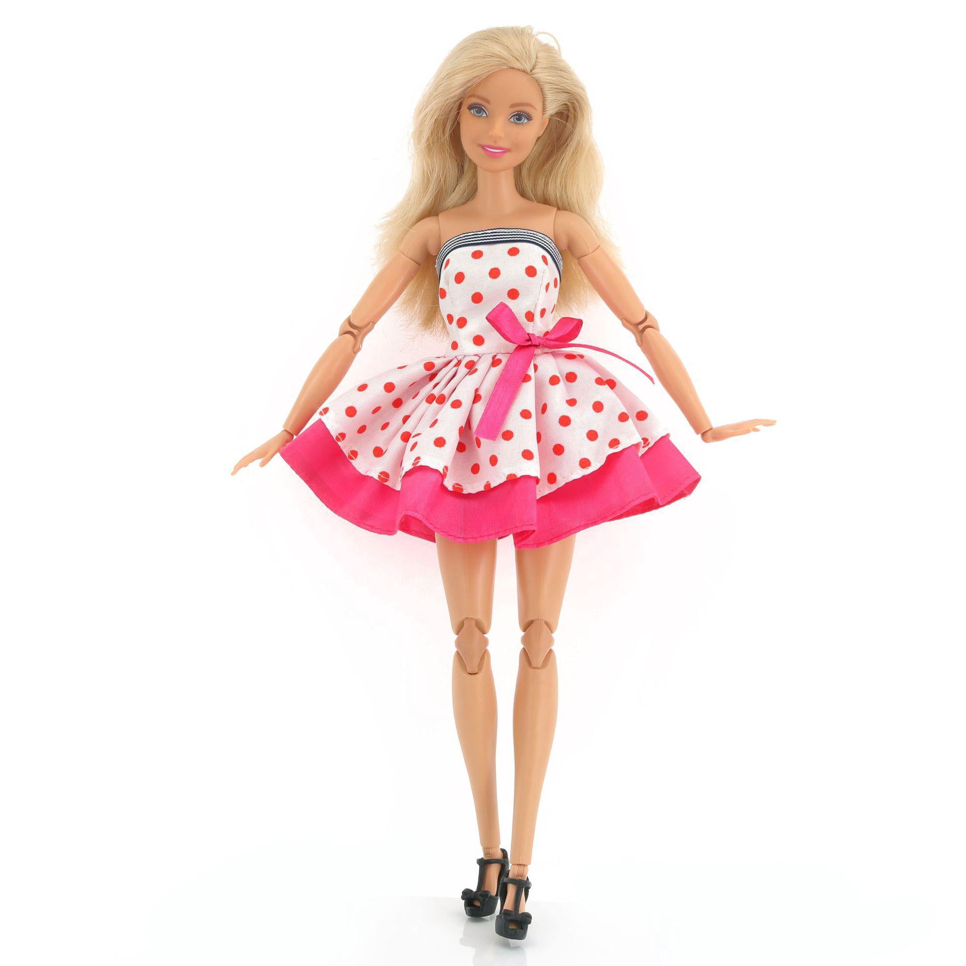 4 Pieces 30cm Barbie Doll Clothes Changing Fashionable Short Skirt Casual Clothes Dress Walmart