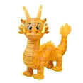 thumbnail image 3 of Dragón de Peluche Hugo Figura de dragón chino suave 60cm amarillo, 3 of 10