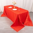 thumbnail image 3 of Efavormart 90"x132" Red Satin Stripe Seamless Rectangular Tablecloth, 3 of 11