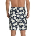 thumbnail image 3 of Kdxio Daisies Flowers Print Mens Sleep Shorts Bottoms Soft Comfy Pajama Wear Pants with Drawstring Pockets, 3 of 7