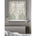 thumbnail image 5 of Sage Green Ocean Tier Curtains 45 Inch Length,Sheer Curtains for Bedroom Living Room Window Coastal Grey Coral Starfish Shell Rod Pocket Drapes Kitchen Curtains Small Half Window 27.5"x45" 2 Panels, 5 of 6