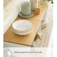 thumbnail image 6 of Yamazaki Home Stackable Countertop Shelf - Two Sizes, White, Steel + Wood, Large,  Stack up to two, Supports 11 pounds, Stackable, Minimal Assembly, 6 of 7