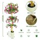 thumbnail image 5 of 6-foot artificial rosa bougainvillea tree in blanca planter - ideal para para indoor/outdoor home, oficina, garden, y wedding decor, 5 of 8