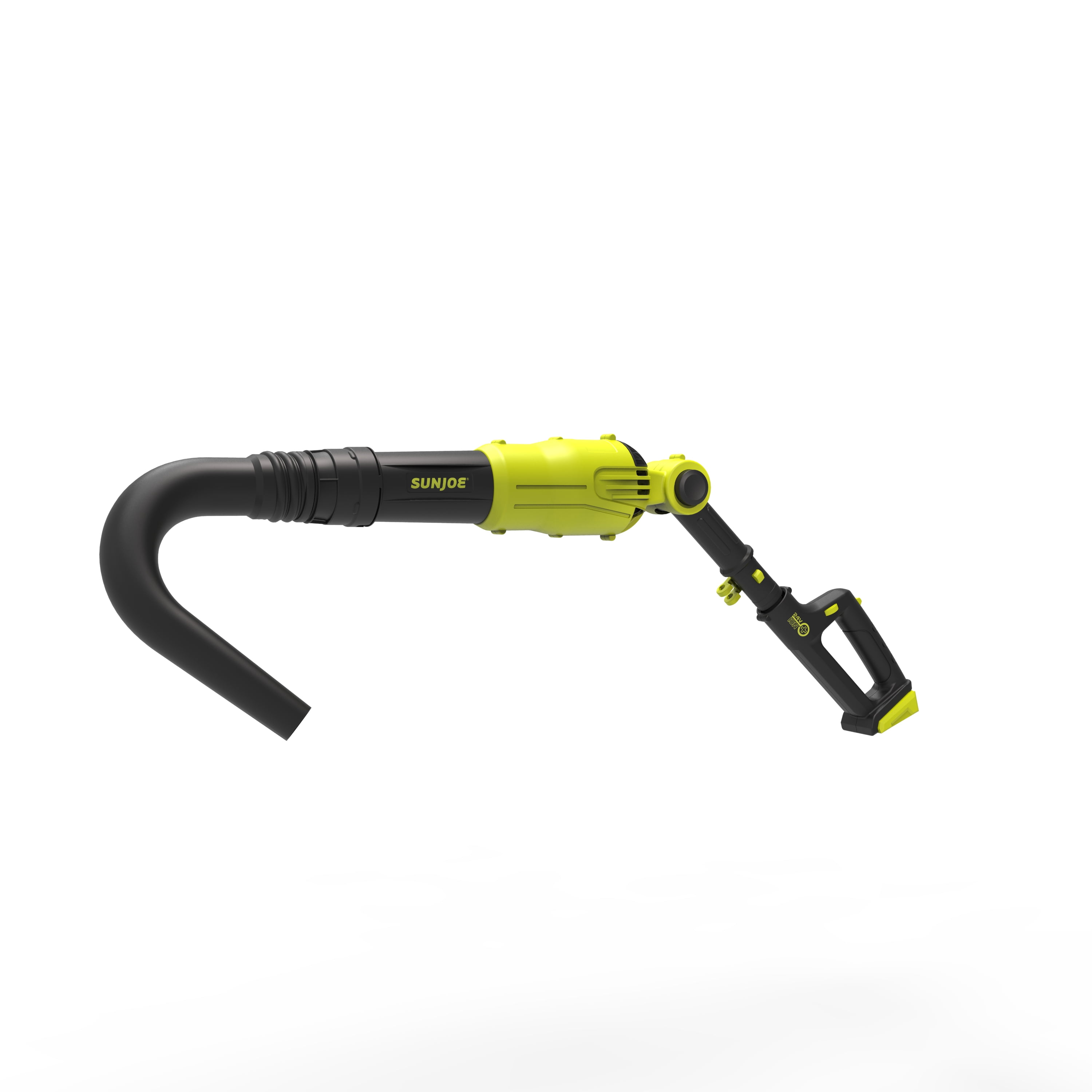 Sun Joe 24V Cordless Handheld Pole Leaf Blower, 78 MPH, 210 CFM, 7 Speed Settings, 8 Ft Reach, 2.0-Ah Battery + Charger