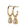 thumbnail image 2 of Aretes de Oro 14k para Mujer tipo Arracadas con Zirconia Cúbica LuckyLy, Modelo Dory Verde blanco UNITALLA, 2 of 6