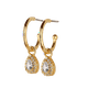 thumbnail image 2 of Aretes de Oro 14k para Mujer tipo Arracadas con Zirconia Cúbica LuckyLy, Modelo Dory Verde blanco UNITALLA, 2 of 6