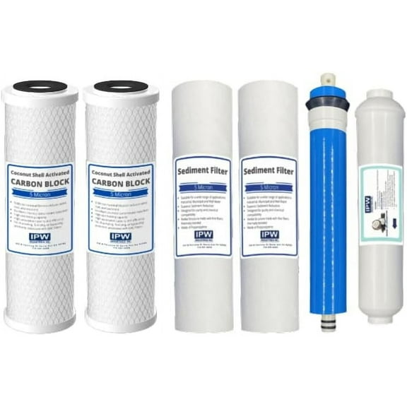 IPW Industries, Inc.|50 GPD Reverse Osmosis Water Filter Replacement Kit for Pentek RO-2550 – Sediment & Carbon Filter, RO Membrane, & Inline Filter