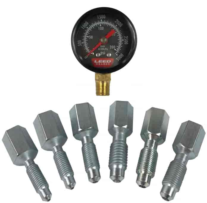 Leed Brakes BPG001 Brake Pressure Gauge Kit 03000 psi 1/8 NPT Thread