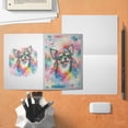 thumbnail image 4 of Hippie Chihuahua Portrait Watercolor Tie-Dye Vintage Styles 5x7in Folded Greeting Card Dog Lover Gifts Idea Single Note Card with Envelope - 00014, 4 of 5