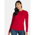 thumbnail image 2 of Time and Tru Women's Thermal Top with Long Sleeves, 2-Pack, Sizes XS-XXXL, 2 of 5