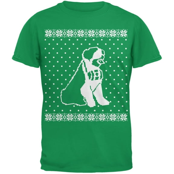 Big Saint Bernard Ugly Christmas Sweater Green Adult T-Shirt