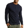 thumbnail image 2 of 2 Pack Men's Henley Shirts Cotton Long Sleeve Tops S-3XL Regular Big & Tall Breathable Comfy Basic Layering Top Menswear Underwear Classic Casual, 2 of 4