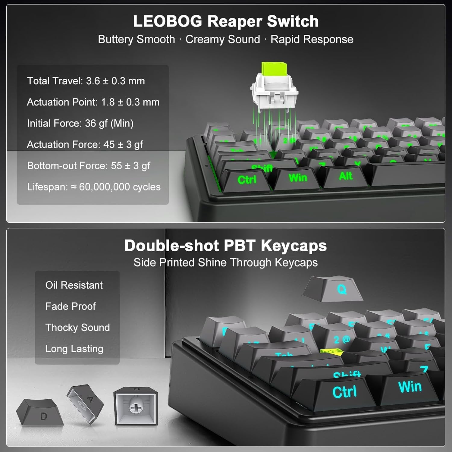AULA F75 - 75% Mechanical Keyboard,Hot Swappable Custom Gaming Keyboard with Knob,BT5.0/2.4GHz/USB-C,RGB Backlit,Pre-lubed Reaper Switches,Double Shot PBT Keycaps,Mechanical Gaming Keyboards