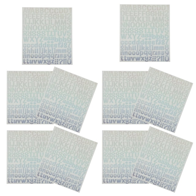 Miangastore Self Adhesive Vinyl Sticker Silver 10 Sheets 11.40X8.25X0.04in