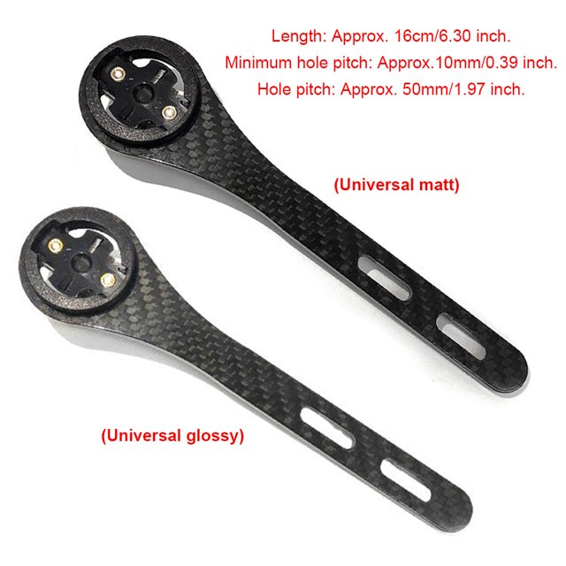 Road Bike Cycling Computer Holder Set Speedometer Stopwatch Carbon Fiber Mounting Rack Replacing Parts Replacement for Garmin Glossy