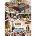 thumbnail image 5 of Brown Gray Plaid Table Cloth, Country Abstract Gradient Chic Check Waterproof Tablecloth for Rectangle Tables, Reusable Washable Fabric Table Cover for Restaurant Kitchen Dining Tables 60"x120", 5 of 6