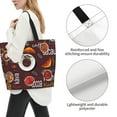 thumbnail image 4 of Bingfone Canvas Tote Bag for Women with Inner Pocket Aesthetic Cute Shopping Tote Bags Reusable Grocery Bags-A Cup Of Black Coffee On A Saucer, 4 of 9