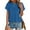 Royalblue, variant on TEMOFON Women Tops Summer Crew Neck Blouse Fashion Short Sleeve Tee Eyelet Dressy Casual Blouses for Womens Clothes Tee Shirts Tunic Tops