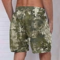 thumbnail image 4 of RKSTN Beach Shorts for Mens Camouflage Print Stylish Ultra Plus Size Color Blocking Elastic Waist Drawstring Casual Versatile Beach Vacation Board Shorts with Pockets, 4 of 4