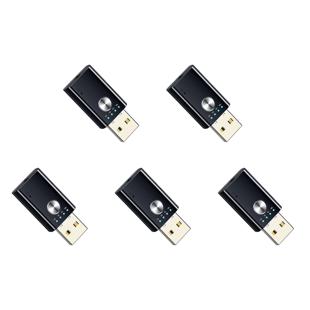 5 Uds Adaptador USB Inalámbrico Dongle Transmisor Inalámbrico Recibidor Compatible Con AUX RCA